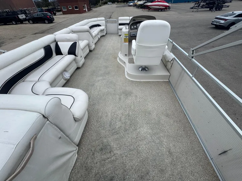 Slide: The Image of 2007 Premier Grand Majestic 22 pontoon boat with spacious seating and helm. - 21