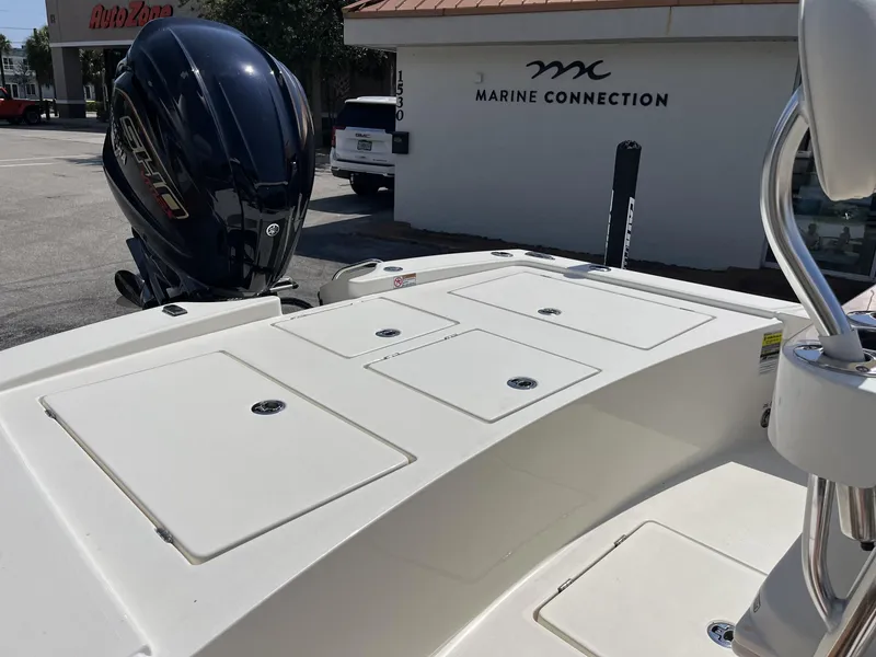 Slide: The Image of 2025 Pathfinder 2300 HPS boat with Yamaha outboard at Marine Connection dealership. - 17
