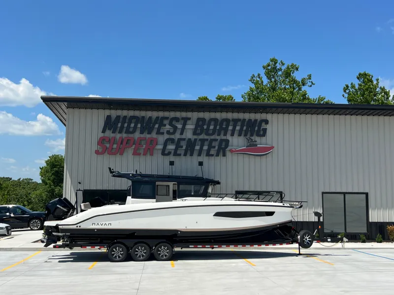 The Image of 2025 Navan C30 boat at Midwest Boating Super Center, parked on a trailer. - 0