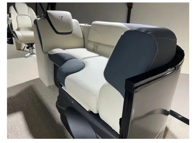 Slide: The Image of 2025 Tahoe LTZ interior with luxurious two-tone leather seating and modern design. - 6