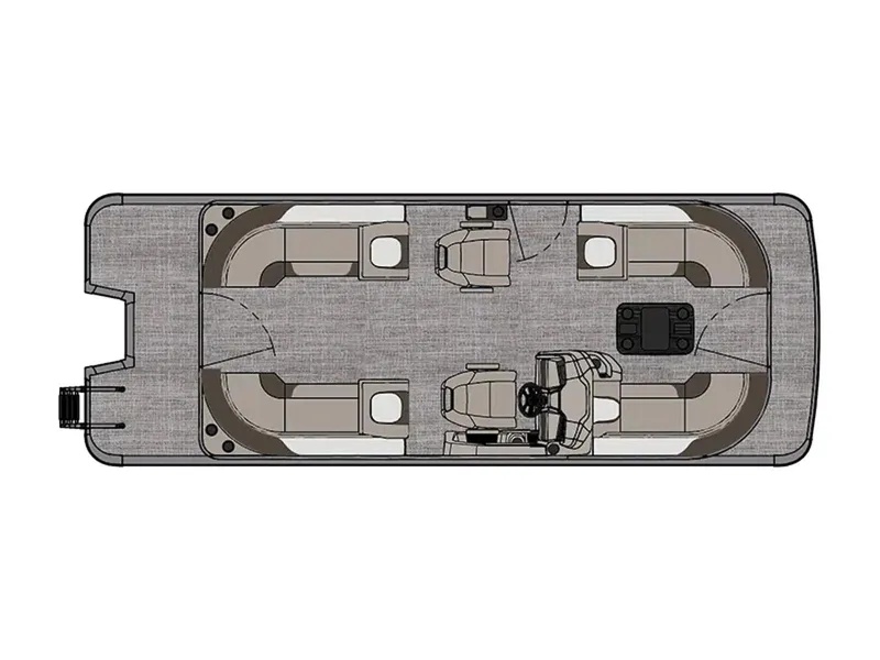Slide: The Image of Top view of 2025 Tahoe LTZ boat layout with seating and helm. - 8