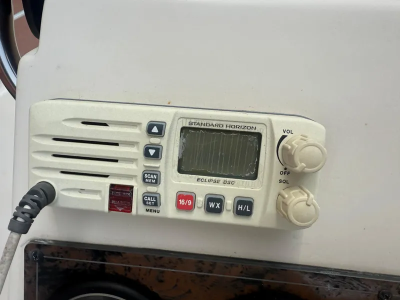 Slide: The Image of Standard Horizon Eclipse DSC radio on 2008 Cobia 194 Center Console boat. - 22