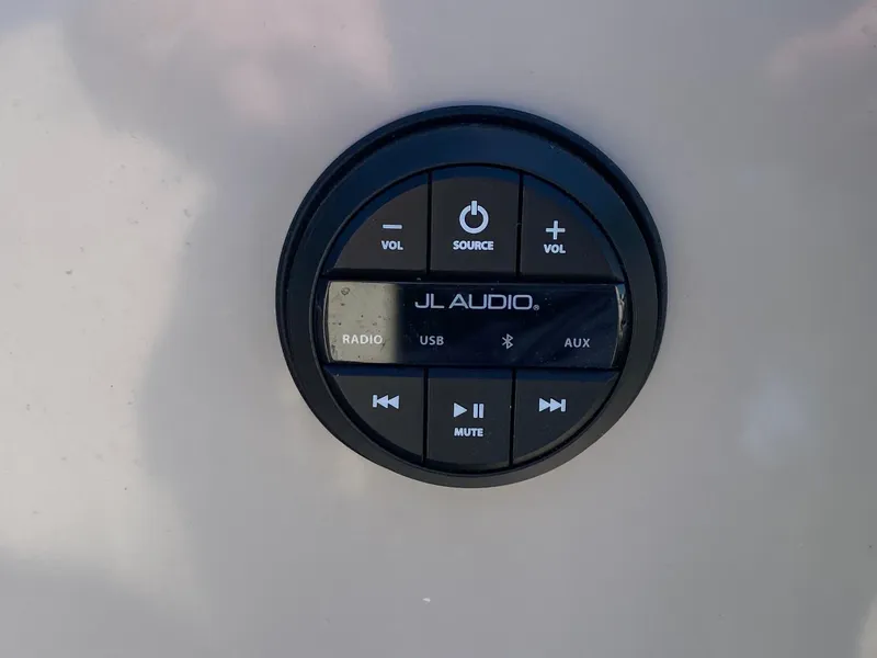 Slide: The Image of Control panel of JL Audio system on 2023 JC Sporttoon 26TT boat. - 15