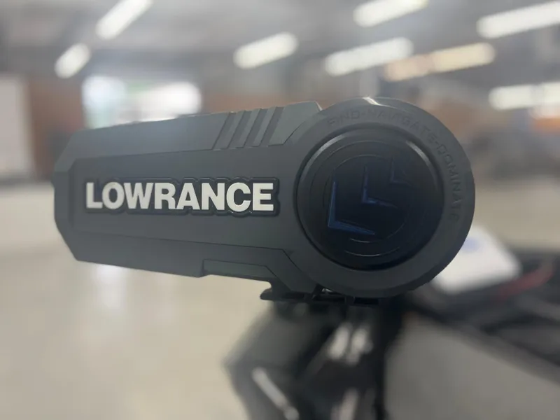 Slide: The Image of Lowrance device on 2024 Ranger RT188P boat, close-up view. - 11