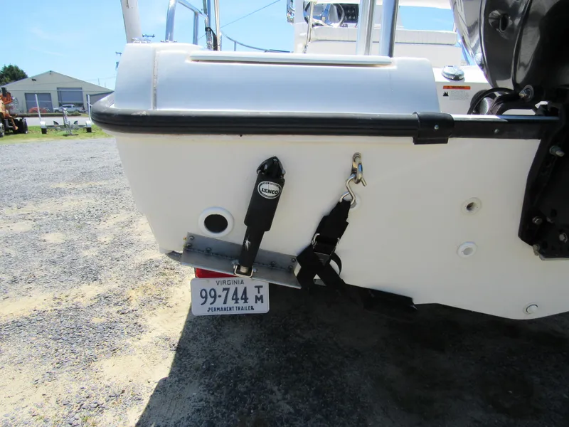 Slide: The Image of 2013 Boston Whaler 200 Dauntless boat rear view with Virginia license plate. - 6