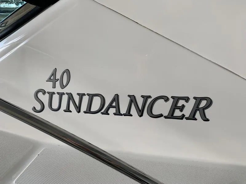 Slide: The Image of 2007 Sea Ray 40 Sundancer boat nameplate detail. - 25