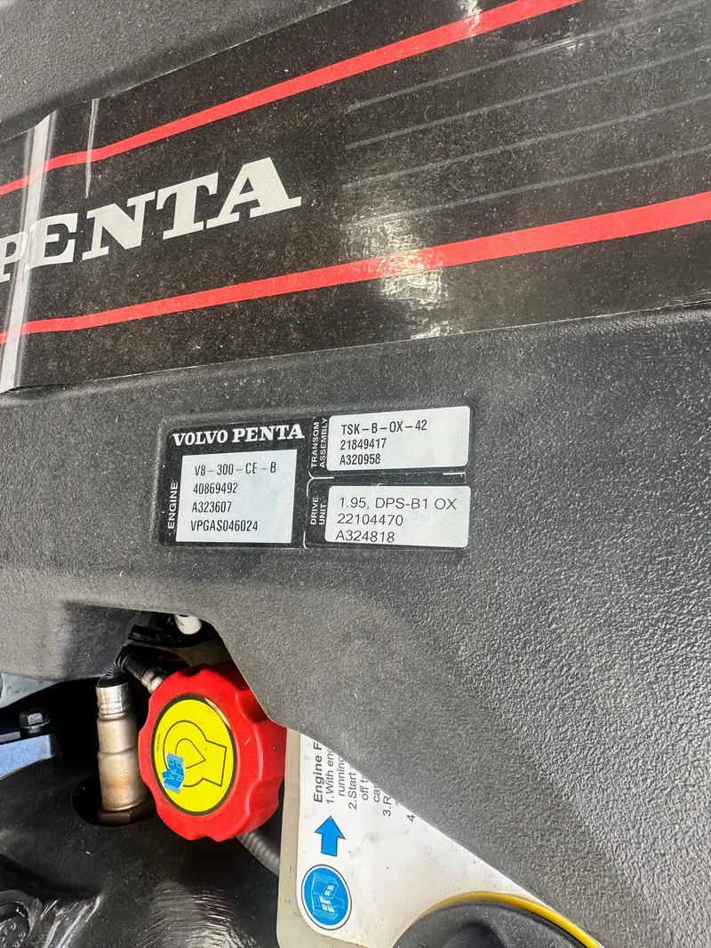 Slide: The Image of Volvo Penta engine detail on 2014 Chaparral 307 SSX boat. - 40