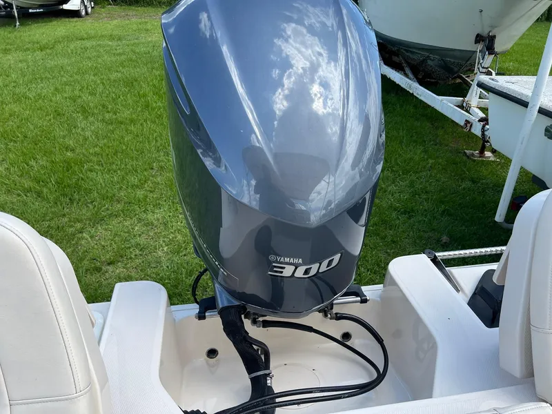 Slide: The Image of Yamaha 300 outboard motor on 2014 Grady-White 251 Coastal Explorer boat. - 33