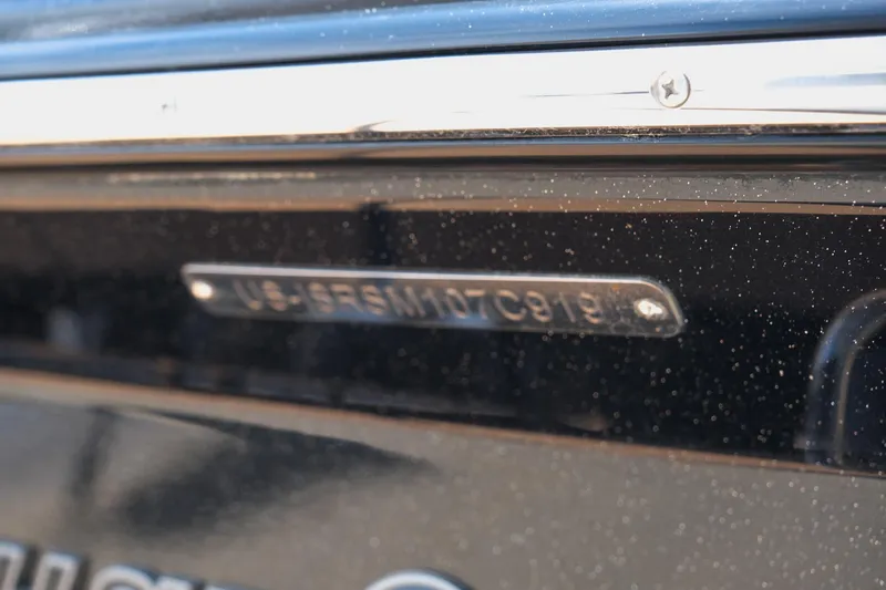 Slide: The Image of Close-up of a 2019 Supra SE450 vehicle identification number (VIN) plate. - 10