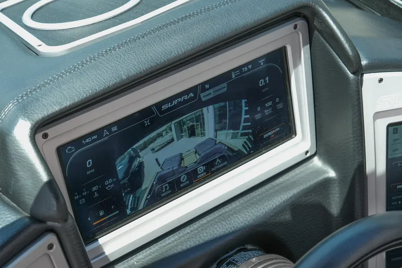 Slide: The Image of 2019 Supra SE450 dashboard display with advanced navigation and control features. - 32