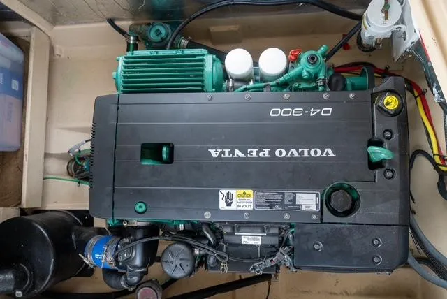 Slide: The Image of Volvo Penta engine in 2015 Ranger Tugs R-31 CB boat, model D4-300. - 12