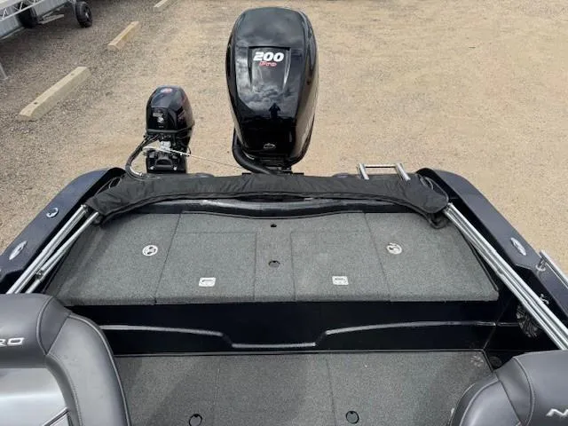 Slide: The Image of 2018 Nitro ZV18 boat with powerful 200 HP engine, rear view. - 3