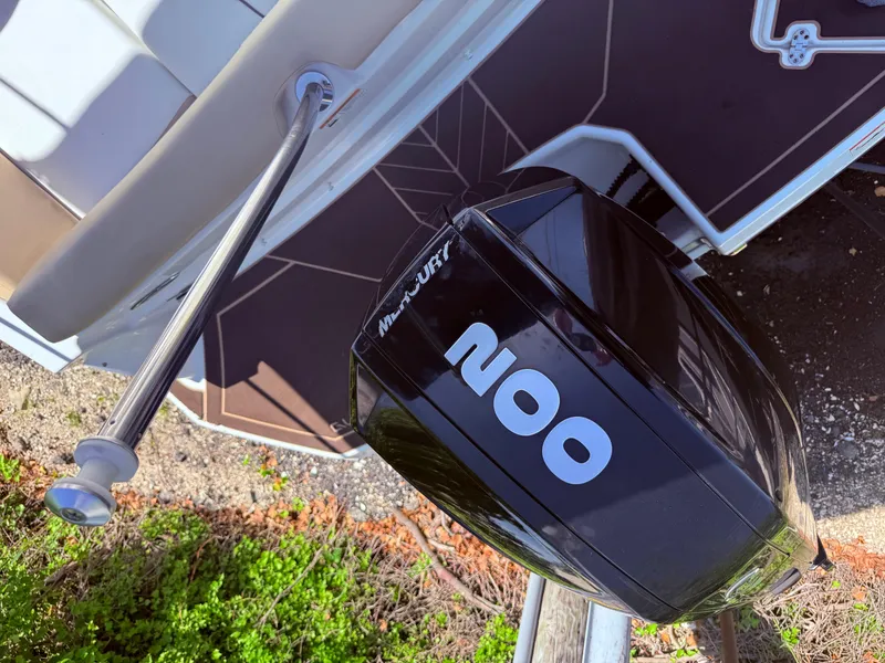 Slide: The Image of 2022 Glastron/Carlson GTD 220 boat with Mercury 200 outboard motor. - 16