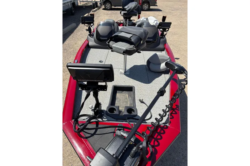 Slide: The Image of 2021 Tracker Pro Team 175 TX boat with fishing equipment and electronics. - 7