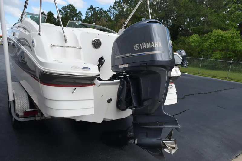 Slide: The Image of 2012 Hurricane SD2200 O/B boat with Yamaha outboard motor on a trailer. - 6