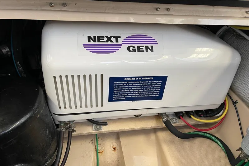 Slide: The Image of Next Gen generator in 2015 Cutwater C-28 boat engine compartment. - 3