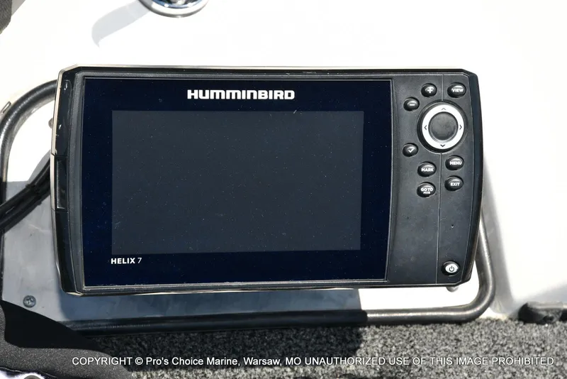 Slide: The Image of Humminbird Helix 7 fish finder on 2013 Skeeter ZX200 boat dashboard. - 49
