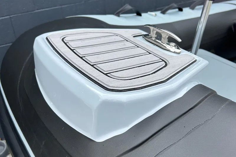 Slide: The Image of 2024 Highfield Classic 340 FCT boat detail with cleat and textured surface. - 12