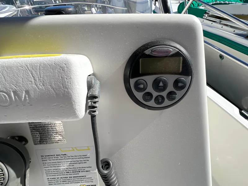 Slide: The Image of Control panel on a 2008 Boston Whaler 210 Dauntless boat. - 14