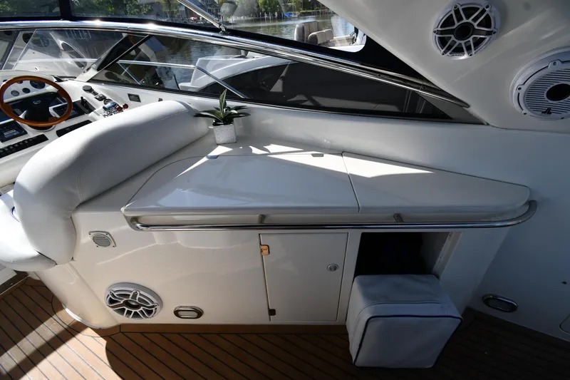 Slide: The Image of Interior view of 1996 Sunseeker Camargue 51 yacht, featuring sleek design and modern amenities. - 28