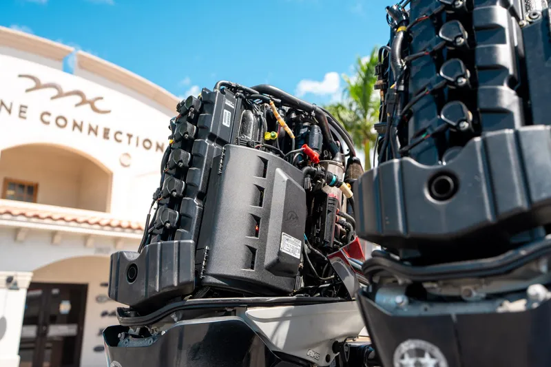 Slide: The Image of Close-up of a 2015 Pirelli 1100 engine at Marine Connections dealership. - 17