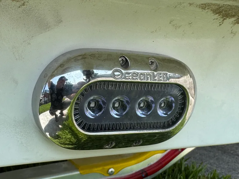 Slide: The Image of OceanLED light on 2022 Sea Hunt Ultra 234 boat, close-up view. - 29