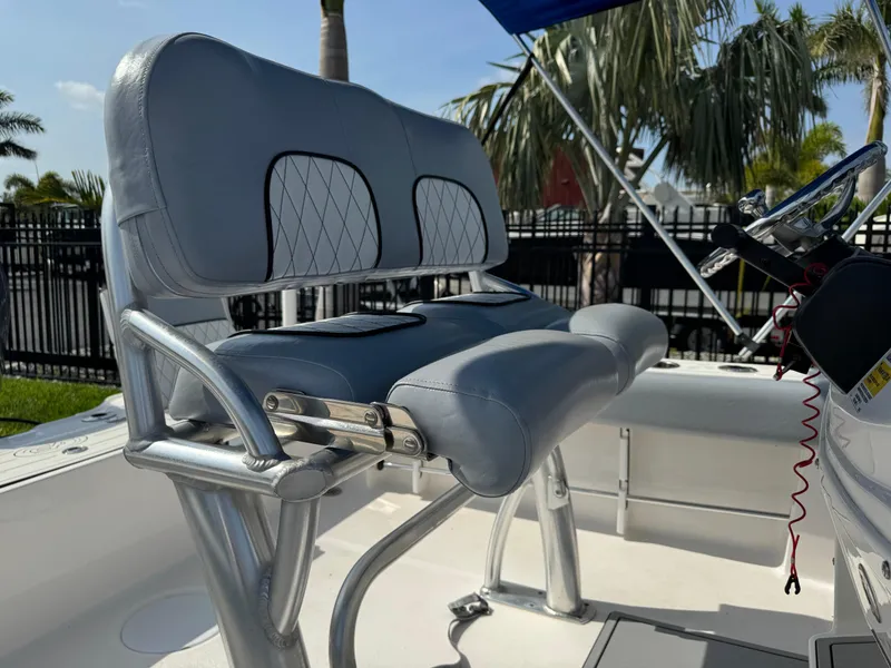 Slide: The Image of 2019 Sea Fox 206 Commander boat seat with sleek design and comfortable cushioning. - 27