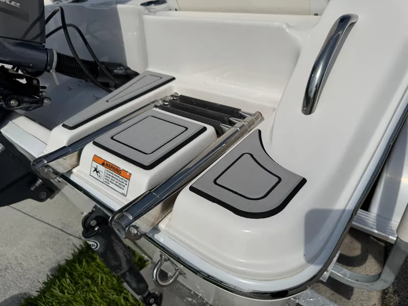 Slide: The Image of 2019 Sea Fox 206 Commander boat ladder and platform detail. - 6