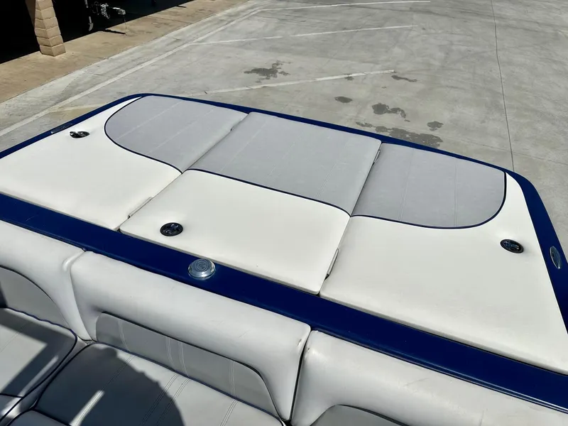 Slide: The Image of 2006 Calabria Boats Wakeboard Boat Cal-Air Pro-V, white and blue seating area. - 9