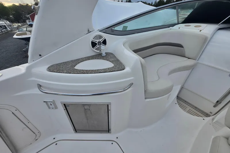 Slide: The Image of 2008 Chaparral 290 Signature boat interior with seating and speaker. - 41