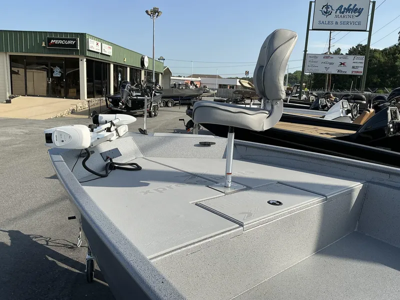 Slide: The Image of 2025 Xpress Xplorer Series XP20CC boat at Ashley Marine sales lot. - 3