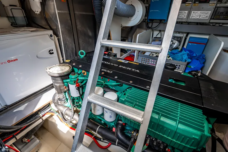 Slide: The Image of Engine room of 2015 Beneteau Monte Carlo 5 yacht with Volvo Penta engine and Cummins Onan generator. - 35