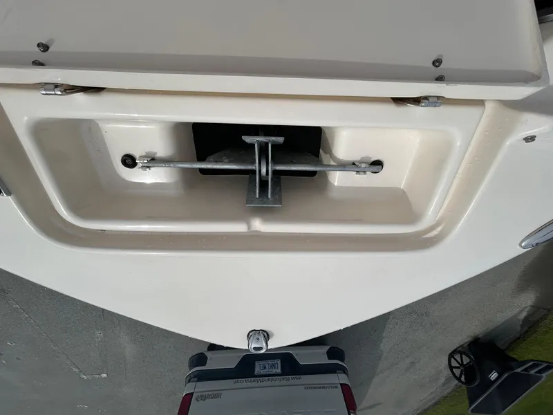 Slide: The Image of 2022 Grady-White Freedom 215 boat anchor compartment, viewed from above. - 23