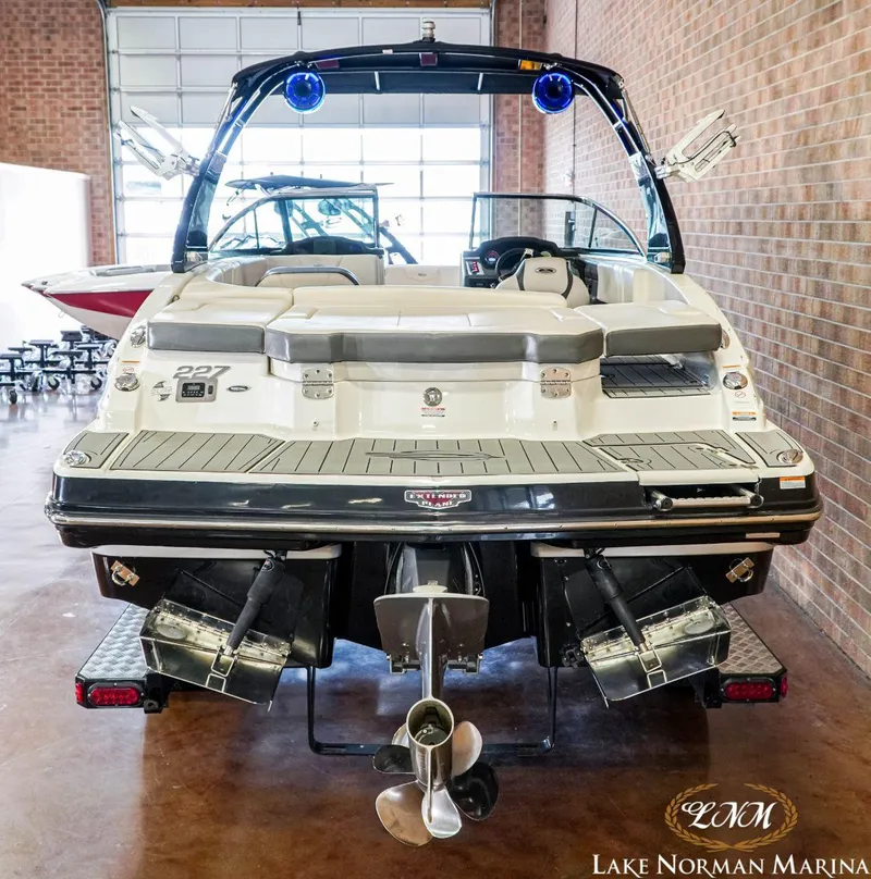 Slide: The Image of 2016 Chaparral 227 SSX SURF boat in showroom at Lake Norman Marina. - 12