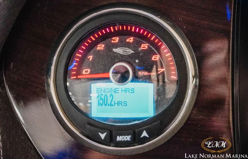 Slide: The Image of Close-up of 2016 Chaparral 227 SSX SURF tachometer showing 150.2 engine hours. - 20