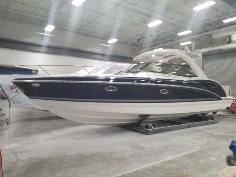 Slide: The Image of 2020 Formula 350 Sun Sport boat in indoor storage facility. - 1