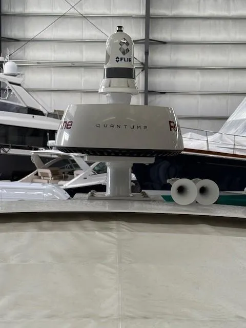 Slide: The Image of 2020 Formula 350 Sun Sport radar equipment in a boat storage facility. - 29