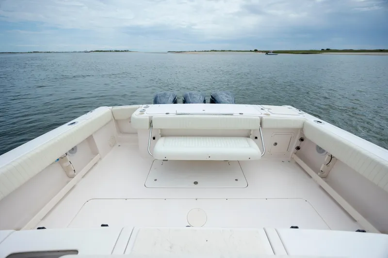 Slide: The Image of 2011 Grady-White Canyon 366 boat deck with ocean view. - 9