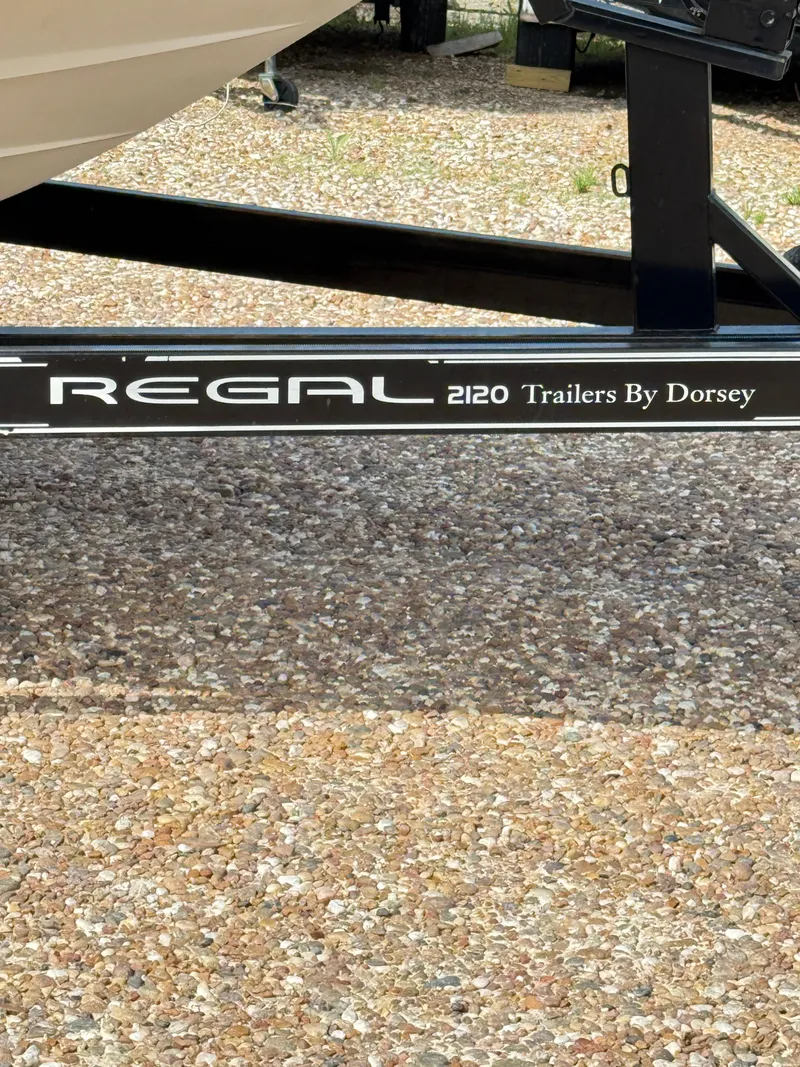 Slide: The Image of Trailer frame of a 2002 Regal 2120 Destiny, labeled "Trailers By Dorsey." - 10