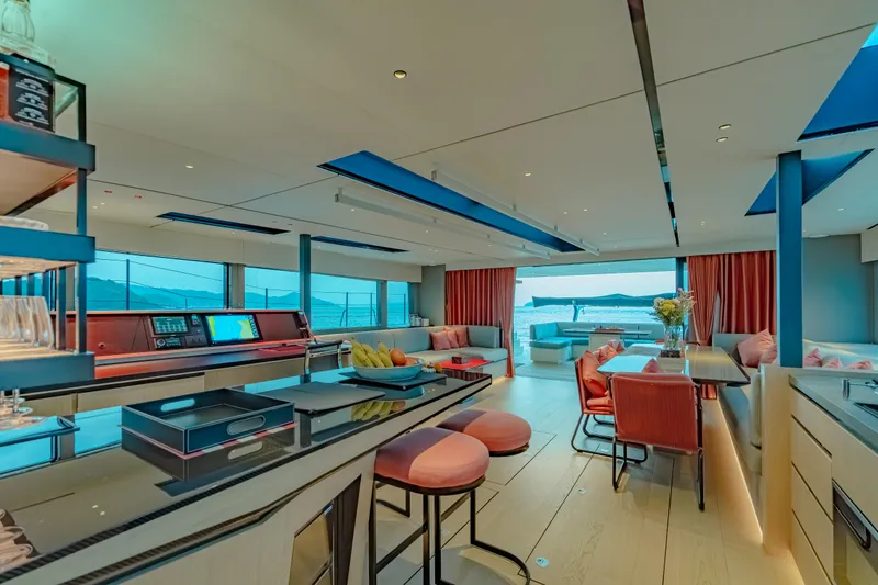 Slide: The Image of Luxurious interior of 2026 McConaghy MC75 yacht with modern design and panoramic views. - 20