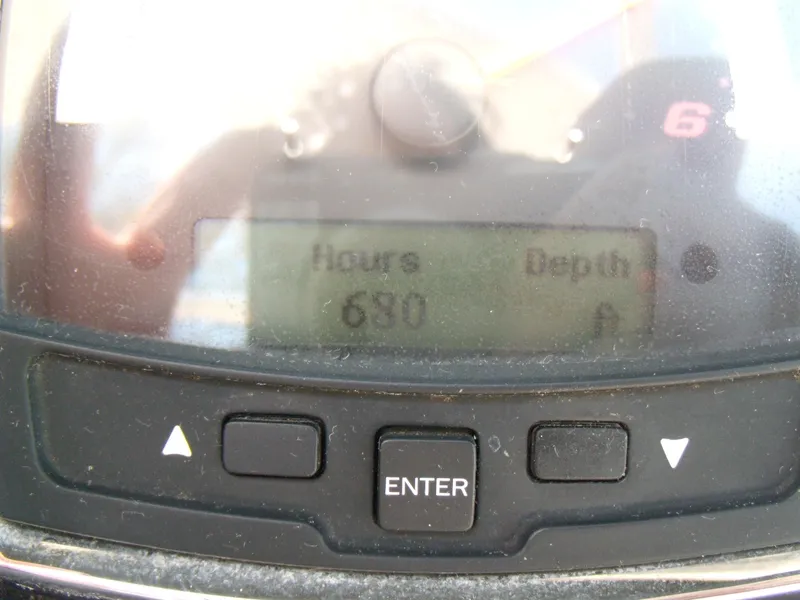 Slide: The Image of Dashboard display of a 2008 Chaparral SSX 276 showing 630 hours. - 20