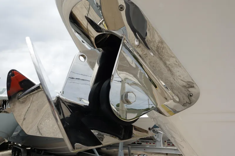 Slide: The Image of 2024 Sea Fox 268 Commander anchor detail, showcasing polished metal finish. - 34