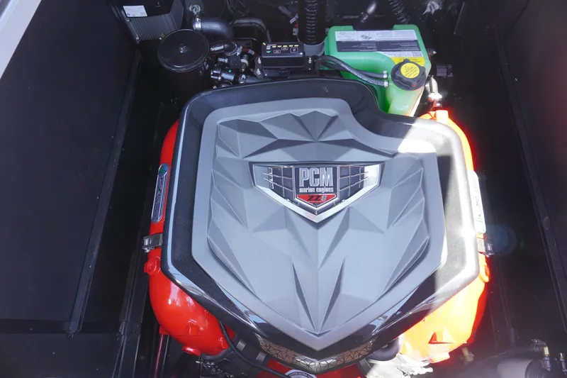 Slide: The Image of 2025 Nautique Super Air Nautique G21 engine compartment with PCM motor. - 16