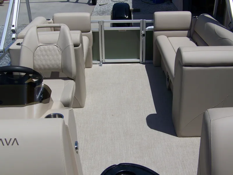 Slide: The Image of 2025 Avalon VLS Quad Lounge interior with beige seating and modern design. - 4