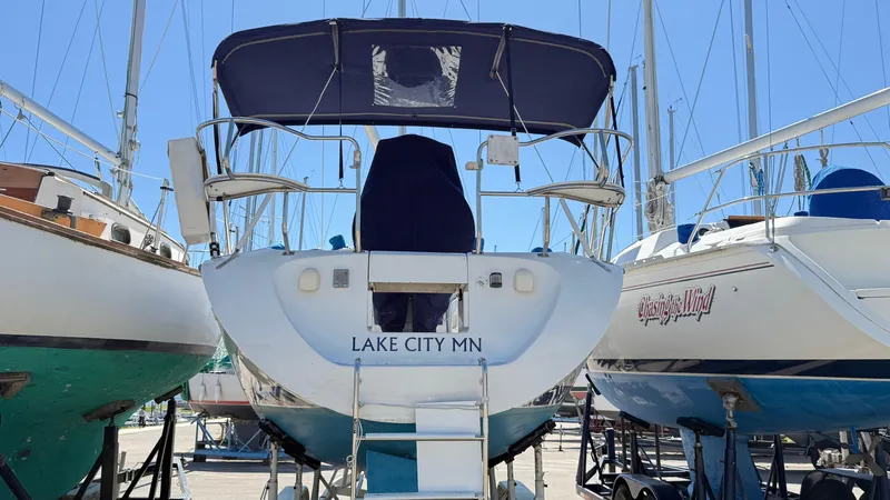 Slide: The Image of Catalina 28 MkII sailboat, 1998 model, docked in Lake City, MN marina. - 19