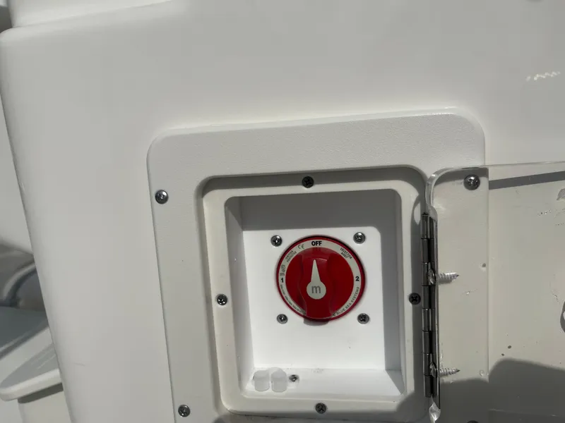 Slide: The Image of Battery switch on a 2025 Key West 179 FS boat. - 28