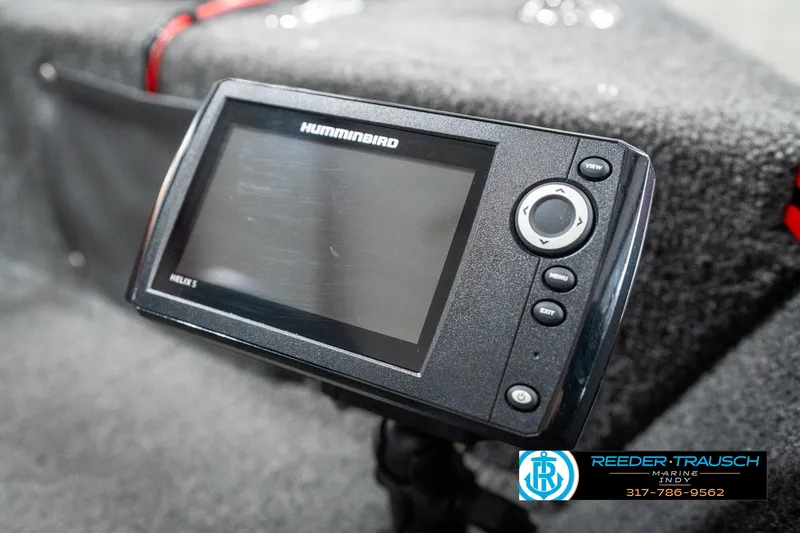 Slide: The Image of Fishfinder device on a 2021 Lund 1650 ANG SS boat dashboard. - 33