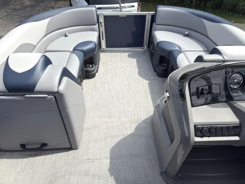 Slide: The Image of 2025 Tahoe LTZ Quad Lounger 23 interior with plush seating and modern dashboard. - 9