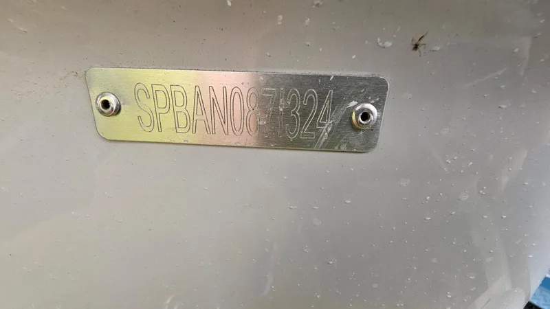 Slide: The Image of 2024 Sea Pro 210 Bay boat identification plate with serial number. - 23