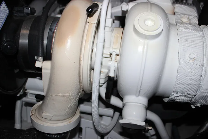 Slide: The Image of Engine component of a 2017 Sea Ray Sundancer 400 yacht. - 18